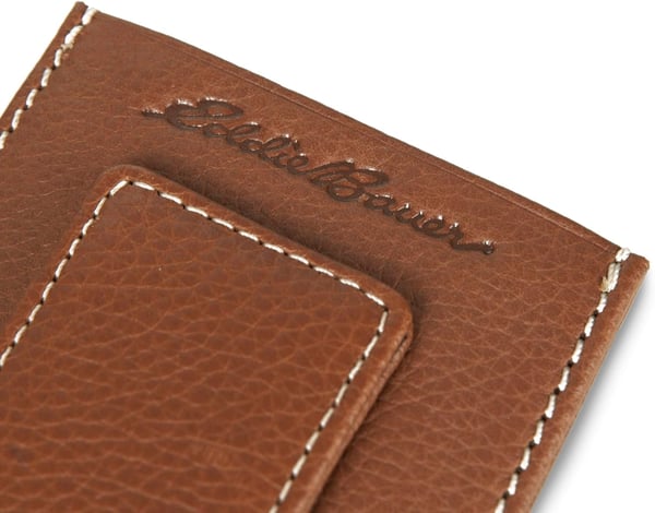 Eddie Bauer Mens Signature Top Stitch Magnetic Leather Case Wallet with 2 Card Slots and RFID Protection Tan One SizeEddie Bauer Mens Signature Top Stitch Magnetic Leather Case Wallet with 2 Card Slots and RFID Protection Tan One Size