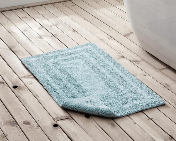 Eddie Bauer  Bathroom Rug Runner Soft Tufted Cotton Bathroom Decor Super Absorbent amp Quick Dry Logan Medium Brown 60 x 22Turquoise 2 Piece Rug