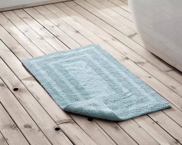 imageEddie Bauer  Bathroom Rugs Set Soft Tufted Cotton Bathroom Decor Super Absorbent ampamp Quick Dry Logan Chrome Grey 2 PieceTurquoise