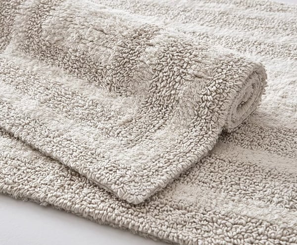 imageEddie Bauer  Bathroom Rugs Set Soft Tufted Cotton Bathroom Decor Super Absorbent ampamp Quick Dry Logan Chrome Grey 2 PieceLight Grey