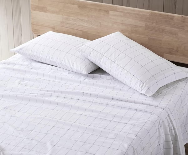 Eddie Bauer  Twin Sheets Cotton Percale Bedding Set Crisp amp Cool Home Decor Eddies Oar 3 pieces Twin White and BlueFull Northern Plaid WhiteGrey