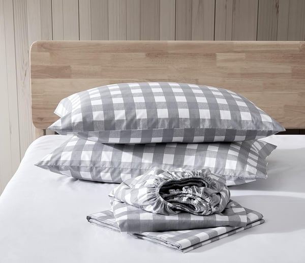 Eddie Bauer  Twin Sheets Cotton Percale Bedding Set Crisp amp Cool Home Decor Eddies Oar 3 pieces Twin White and BlueKing Lakehouse Plaid GreyWhite