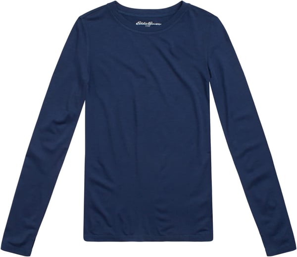 Eddie Bauer Boys and Girls Thermal Underwear Set  2 Piece Performance Base Layer Long Sleeve TShirt Top and Bottom 516Navy Blue