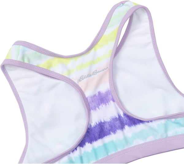 Eddie Bauer Girls Rash Guard Set  3 Piece Swimsuit Set  UPF 50 Quick Dry Rash Guard Tankini Top and Bottom SXLPastel Lilac