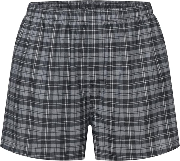 Eddie Bauer Mens Woven Comfortable Boxer Shorts Underwear 3 PackGrey StewardAsh PlaidBlack Tartan