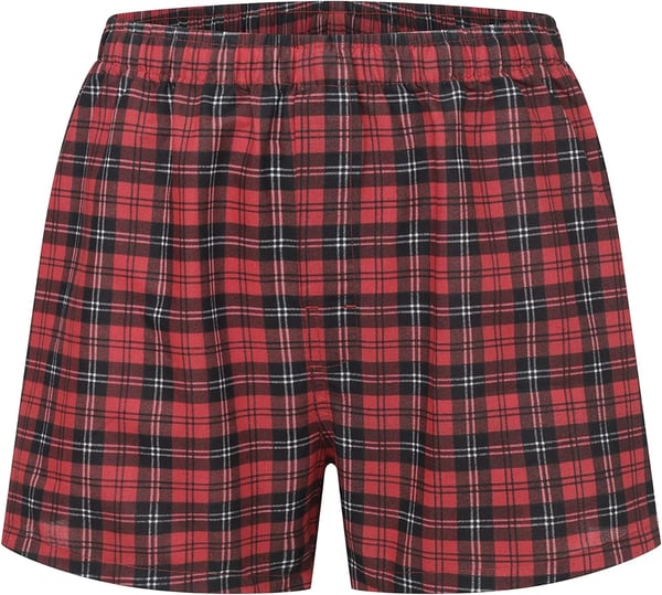 Eddie Bauer Mens Woven Comfortable Boxer Shorts Underwear 3 PackNavy Douglas CheckHunter PlaidRed Tartan