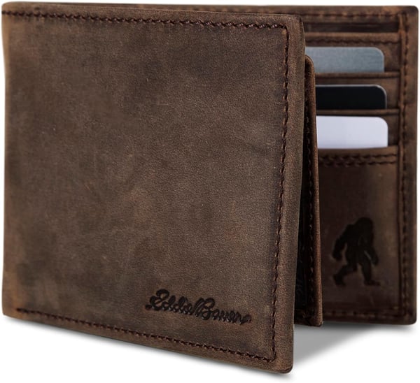 Eddie Bauer Mens Leather Removable Passcase Wallet with Embossed Sasquatch Tan One SizeEddie Bauer Mens Leather Removable Passcase Wallet with Embossed Sasquatch Tan One Size