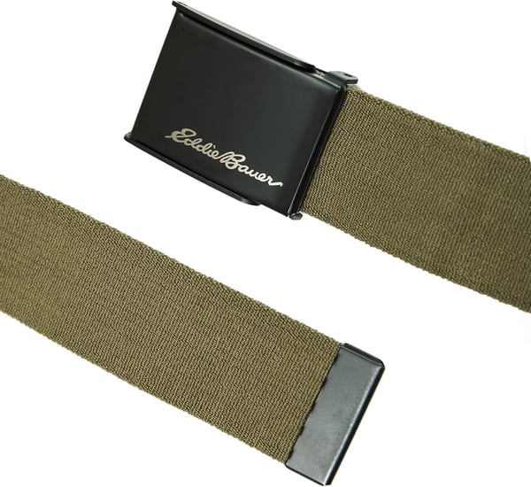 imageEddie Bauer Mens Backcountry BeltActive Stretch Webbing with Military Clamp BuckleGreen