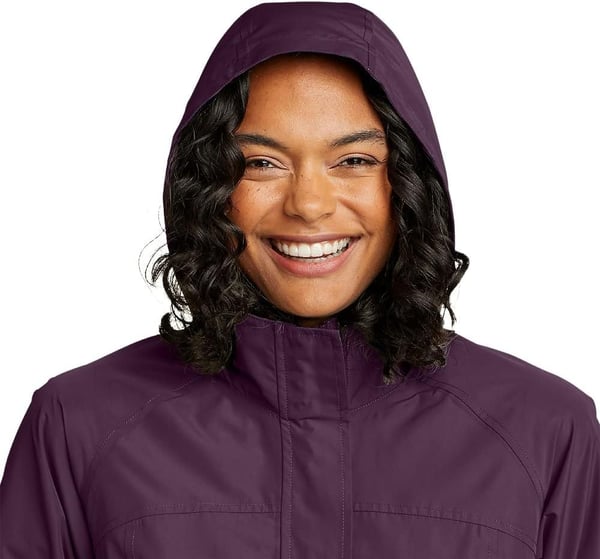 Eddie Bauer Womens Packable Rainfoil JacketDeep Eggplant