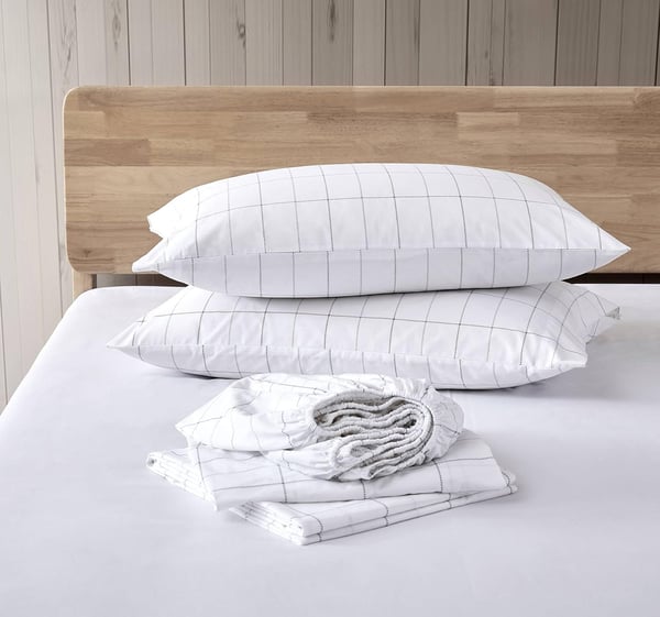 Eddie Bauer  Twin Sheets Cotton Percale Bedding Set Crisp amp Cool Home Decor Eddies Oar 3 pieces Twin White and BlueFull Northern Plaid WhiteGrey