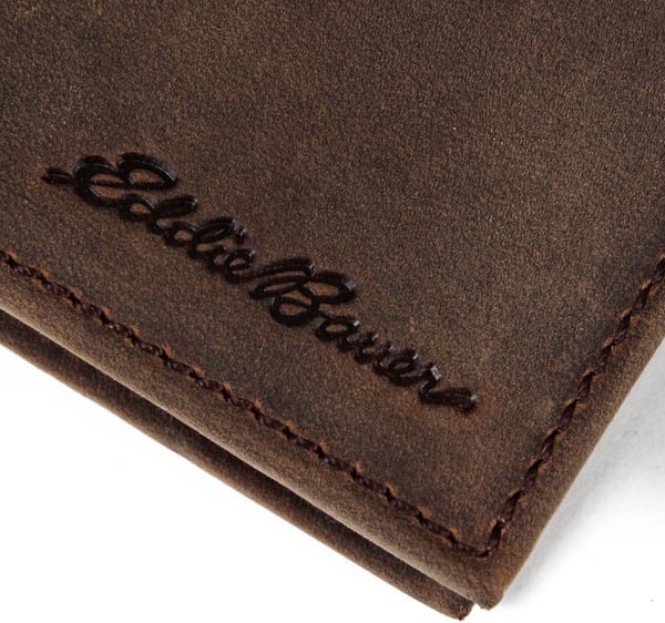 Eddie Bauer Mens Leather Removable Passcase Wallet with Embossed Sasquatch Tan One SizeEddie Bauer Mens Leather Removable Passcase Wallet with Embossed Sasquatch Tan One Size