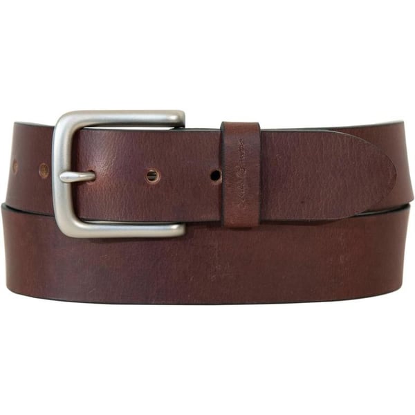 Eddie Bauer Mens Bridle Leather Belt with Antique Nickel BuckleBrown Bridle