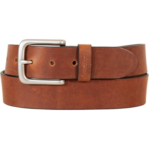 Eddie Bauer Mens Bridle Leather Belt with Antique Nickel BuckleTan Bridle