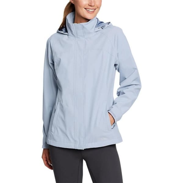 Eddie Bauer Womens Packable Rainfoil JacketBlue Smoke