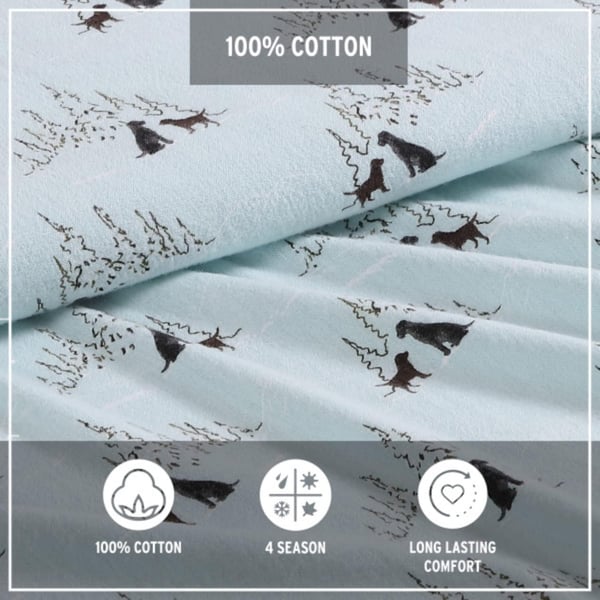 Eddie Bauer  Flannel Collection  Cotton Bedding Sheet Set PreShrunk amp Brushed for Extra Softness Comfort and Cozy Feel King Dog FriendsEddie Bauer  Flannel Collection  Cotton Bedding Sheet Set PreShrunk amp Brushed for Extra Softness Comfort and Cozy Feel King Dog Friends