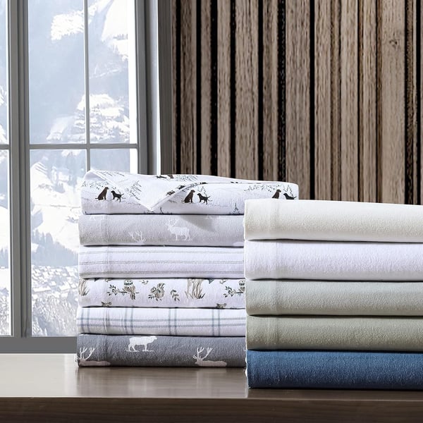 Eddie Bauer  Flannel Collection  Cotton Bedding Sheet Set PreShrunk amp Brushed for Extra Softness Comfort and Cozy Feel Queen Elk GroveEddie Bauer  Flannel Collection  Cotton Bedding Sheet Set PreShrunk amp Brushed for Extra Softness Comfort and Cozy Feel Queen Elk Grove