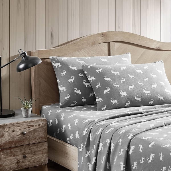 Eddie Bauer  Flannel Collection  Cotton Bedding Sheet Set PreShrunk amp Brushed for Extra Softness Comfort and Cozy Feel Queen Elk GroveEddie Bauer  Flannel Collection  Cotton Bedding Sheet Set PreShrunk amp Brushed for Extra Softness Comfort and Cozy Feel Queen Elk Grove