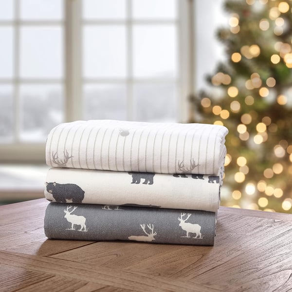 Eddie Bauer  Flannel Collection  Cotton Bedding Sheet Set PreShrunk amp Brushed for Extra Softness Comfort and Cozy Feel Queen Elk GroveEddie Bauer  Flannel Collection  Cotton Bedding Sheet Set PreShrunk amp Brushed for Extra Softness Comfort and Cozy Feel Queen Elk Grove