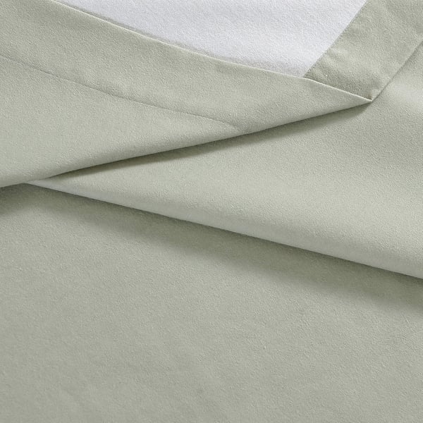 Eddie Bauer  Queen Sheets Cotton Flannel Bedding Set Brushed for Extra Softness Cozy Home Decor White QueenGreen