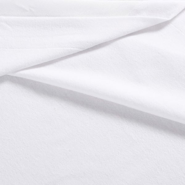 Eddie Bauer  Queen Sheets Cotton Flannel Bedding Set Brushed for Extra Softness Cozy Home Decor White QueenWhite