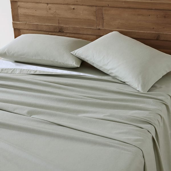 Eddie Bauer  Twin Sheets Cotton Flannel Bedding Set Brushed for Extra Softness Cozy Home Decor Grey TwinGreen Queen