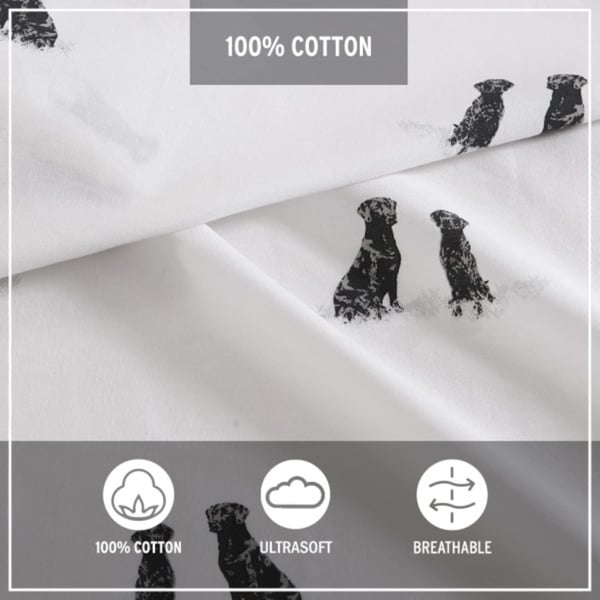 Eddie Bauer  Twin Sheets Cotton Percale Bedding Set Crisp amp Cool Home Decor Eddies Oar 3 pieces Twin White and BlueFull Labrador Fields WhiteBlackRed