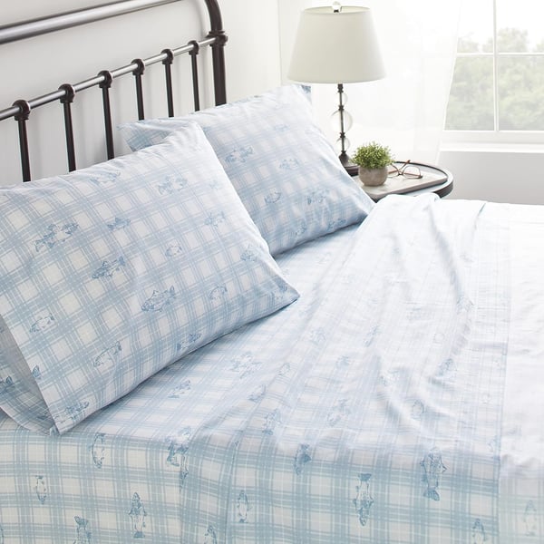 Eddie Bauer  Twin Sheets Cotton Percale Bedding Set Crisp amp Cool Home Decor Eddies Oar 3 pieces Twin White and BlueQueen Methow Plaid BlueWhite