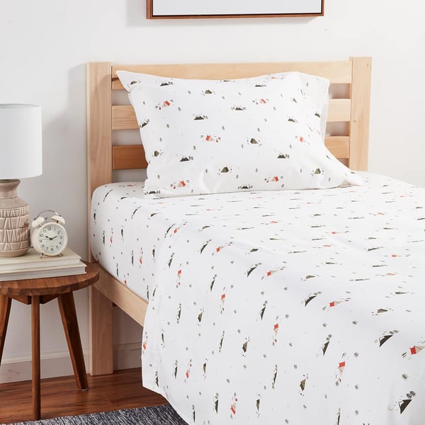 Eddie Bauer  Twin Sheets Cotton Percale Bedding Set Crisp amp Cool Home Decor Eddies Oar 3 pieces Twin White and BlueTwin Cascade Camping WhiteGreenOrange