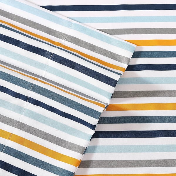 Eddie Bauer Kids  Twin Sheets Stain Resistant Kids Bedding Ideal for Toddler Bedding Set Vivid Stripe Blue TwinVivid Stripe Blue Twin