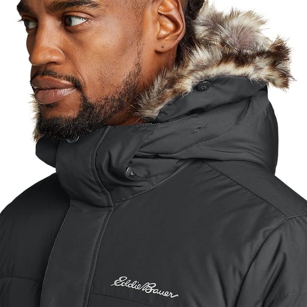 Eddie Bauer Mens Boundary Pass Down ParkaDark Smoke