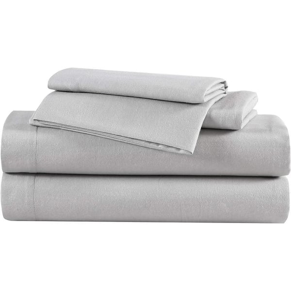 Eddie Bauer  Twin Sheets Cotton Flannel Bedding Set Brushed for Extra Softness Cozy Home Decor Grey TwinGrey Twin