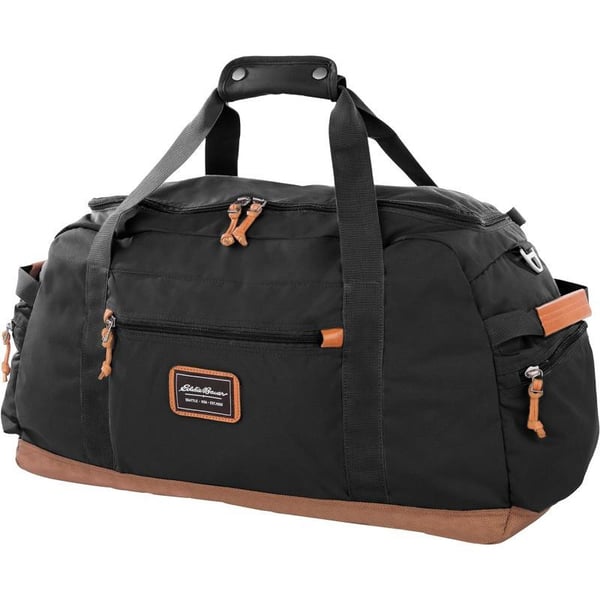 Eddie Bauer Bygone 45L Midsize Duffel Made from Rugged PolyesterNylon with UShaped Main Compartment Black One SizeBlack