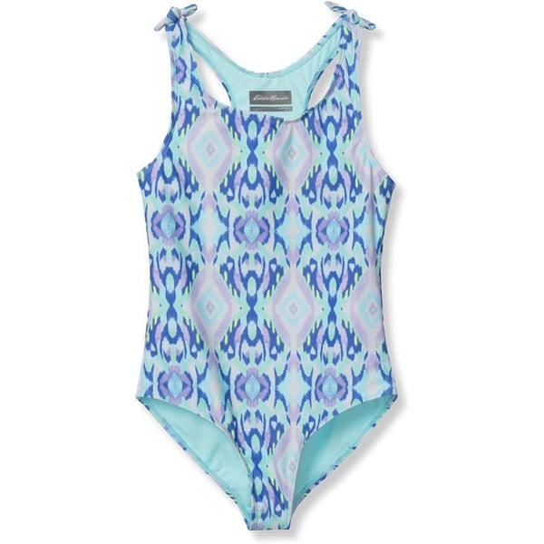 Eddie Bauer Girls OnePiece Swimsuit  UPF 50 Quick Dry OnePiece Bathing Suit for Girls SXLParadise Blue