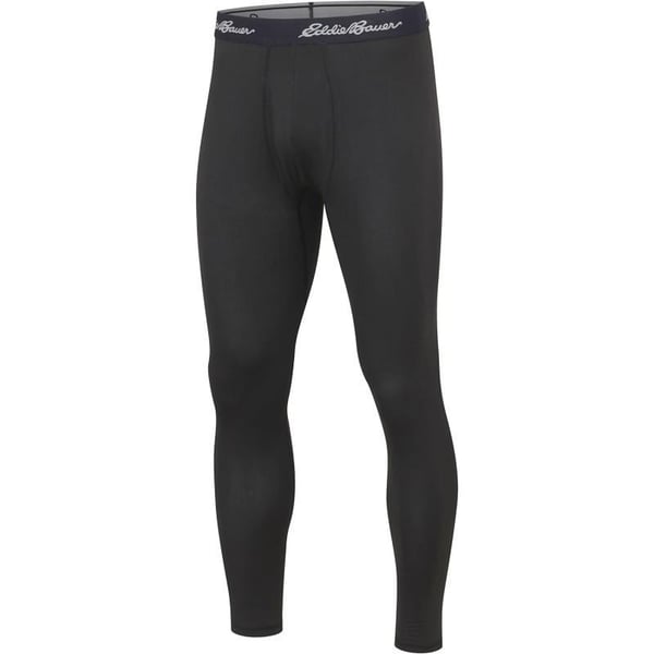 Eddie Bauer Men Trek Fleece Performance Baselayer Sport Compression PantsBlack