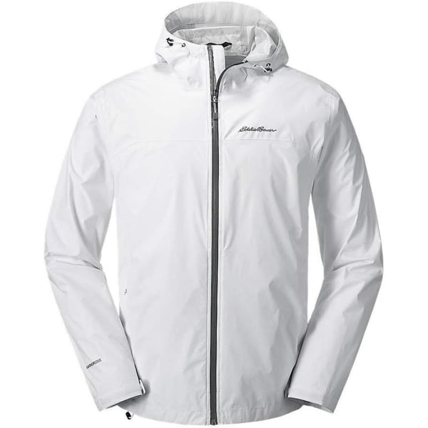 Eddie Bauer Mens Cloud Cap Rain Jacket White Regular LEddie Bauer Mens Cloud Cap Rain Jacket White Regular L