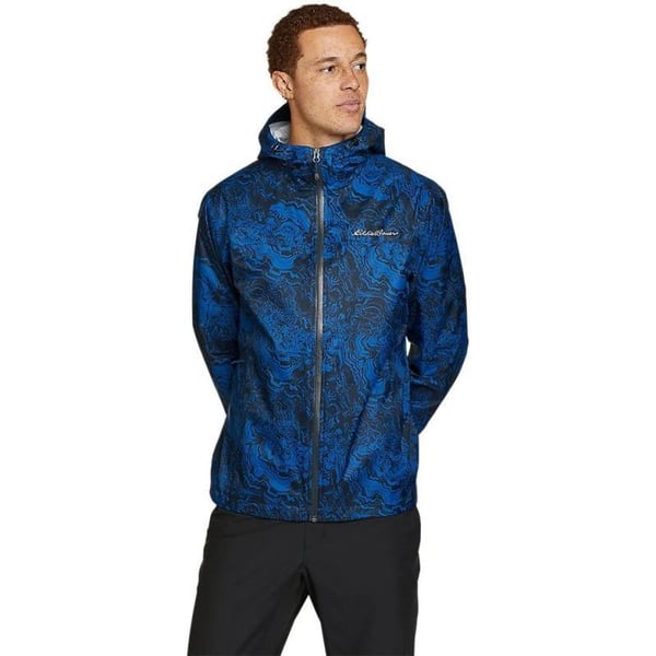 Eddie Bauer Mens Cloud Cap Rain JacketPacific Blue