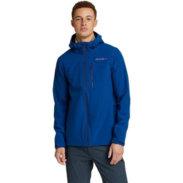 Eddie Bauer Mens Cloud Cap Stretch 20 Rain JacketPacific Blue