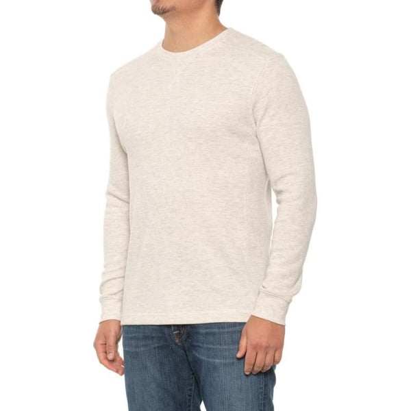 Eddie Bauer Mens Eddies Favorite Ultrasoft Thermal CrewRegular Ivory Heather