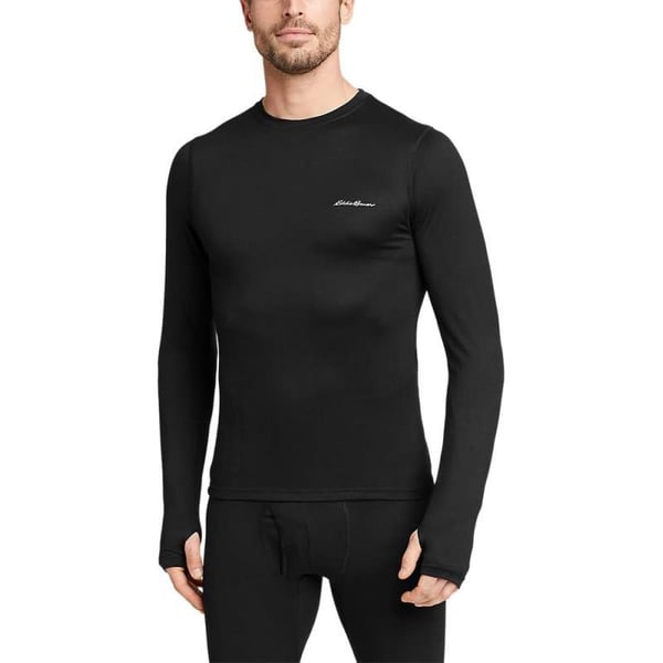 Eddie Bauer Mens Heat Control Baselayer CrewBlack