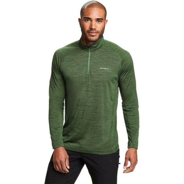 Eddie Bauer Mens Resolution LongSleeve 14ZipIrish Green