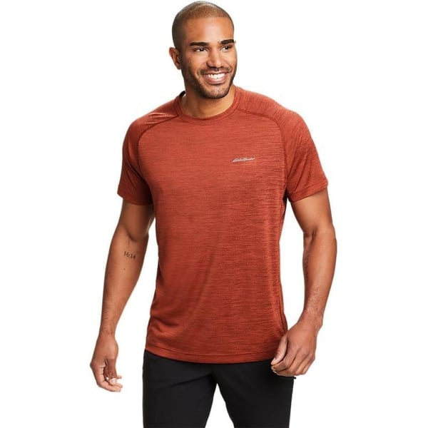 Eddie Bauer Mens Resolution ShortSleeve TShirtRed Clay