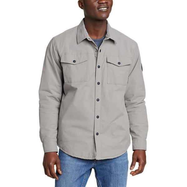 Eddie Bauer Mens Voyager FleeceLined Shirt JacketTall Gray