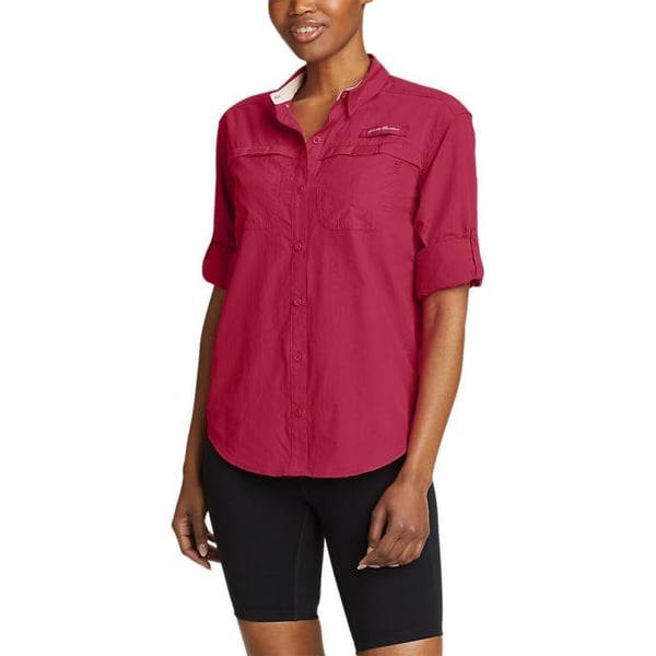 Eddie Bauer Womens Adventurer Pro Field ShirtRegular Dark Pink