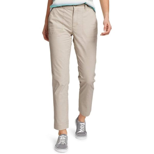 Eddie Bauer Womens Adventurer Stretch Ripstop Ankle PantsPetite Pumice