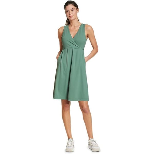 Eddie Bauer Womens Aster Crossover Dress  SolidRegular Dk Seafoam