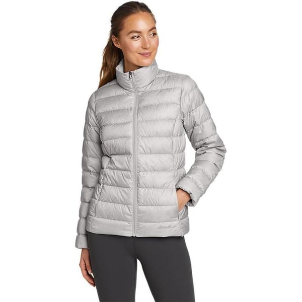 Eddie Bauer Womens CirrusLite Down JacketLt Gray Recycled