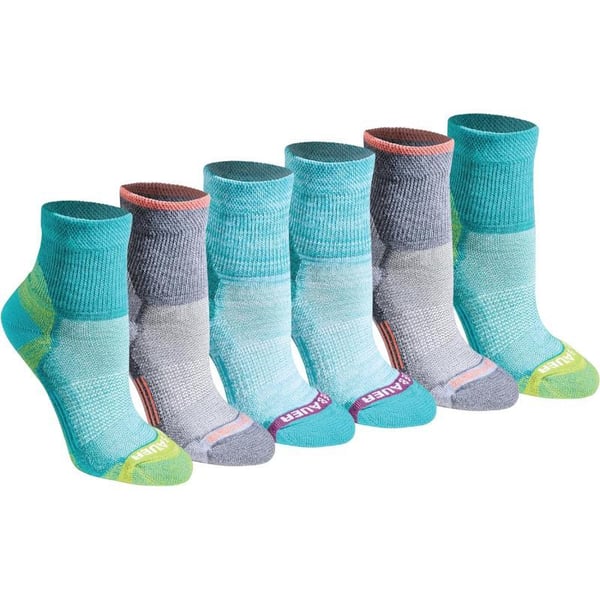 Eddie Bauer Womens Dura Dri Moisture Control 6Pair Quarter SocksFashion Charcoal Fr 6 Pairs