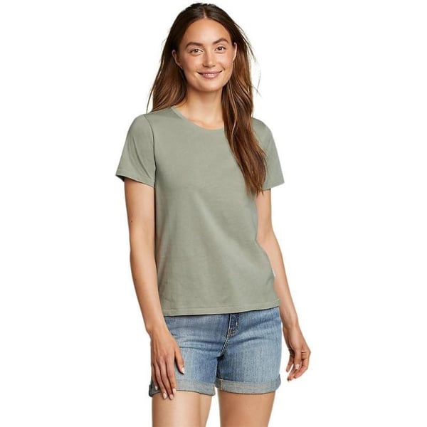 Eddie Bauer Womens Everyday Essentials Short Sleeve TShirt  SolidPlus Sage