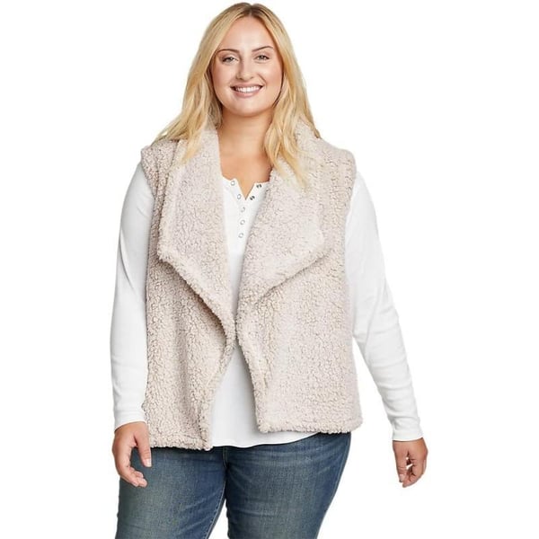 Eddie Bauer Womens Fireside Plush VestTall Cloud