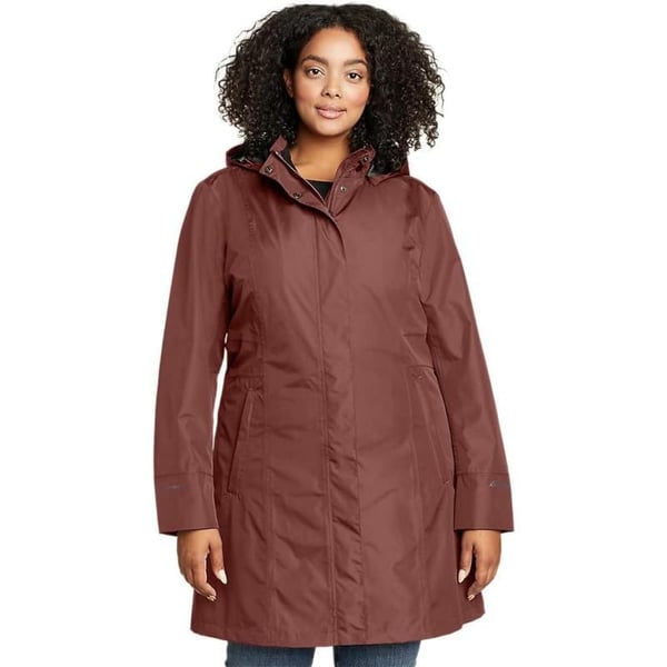 Eddie Bauer Womens Girl on the Go Trench CoatPlus Redwood